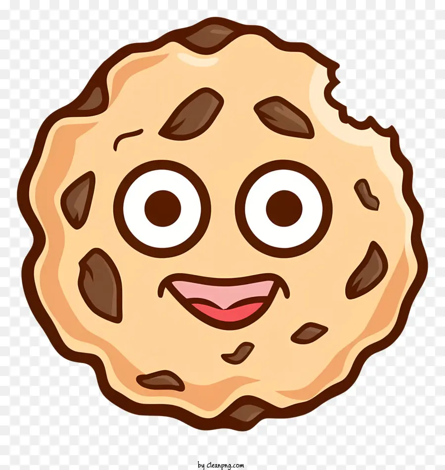 Cookie De Chocolate Sorridente，Cookie Com Um Grande Sorriso PNG