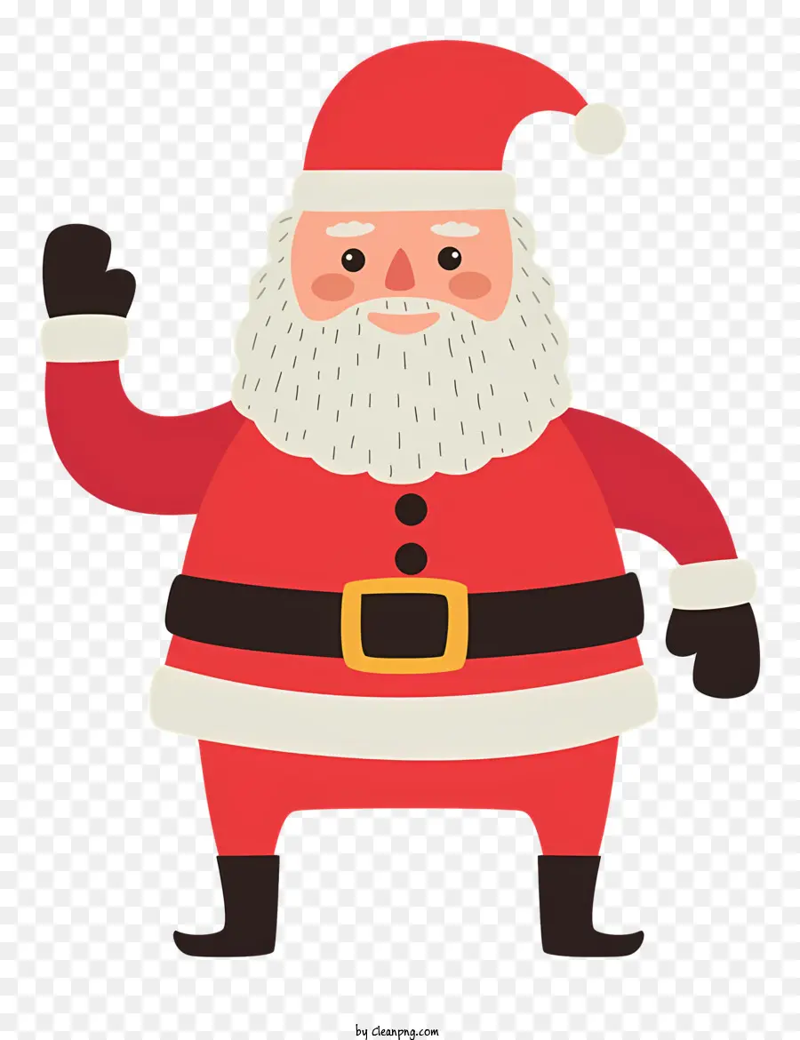 Papai Noel，Roupas Vermelhas E Brancas PNG