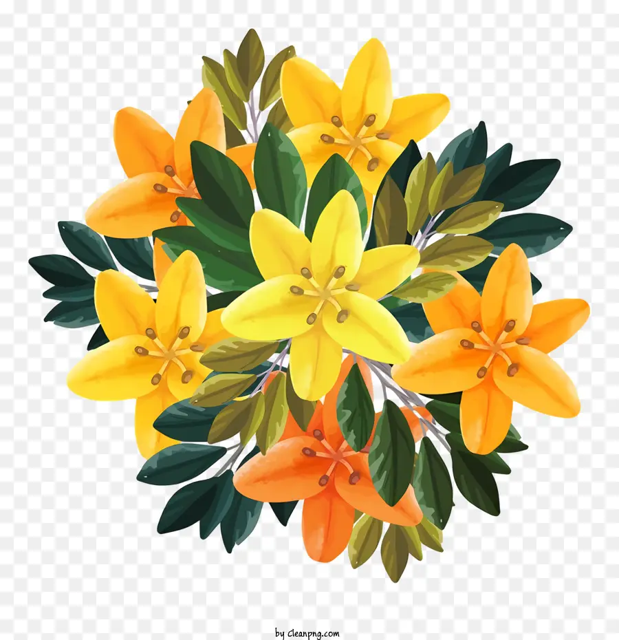 Flores De Lírio，Buquê PNG