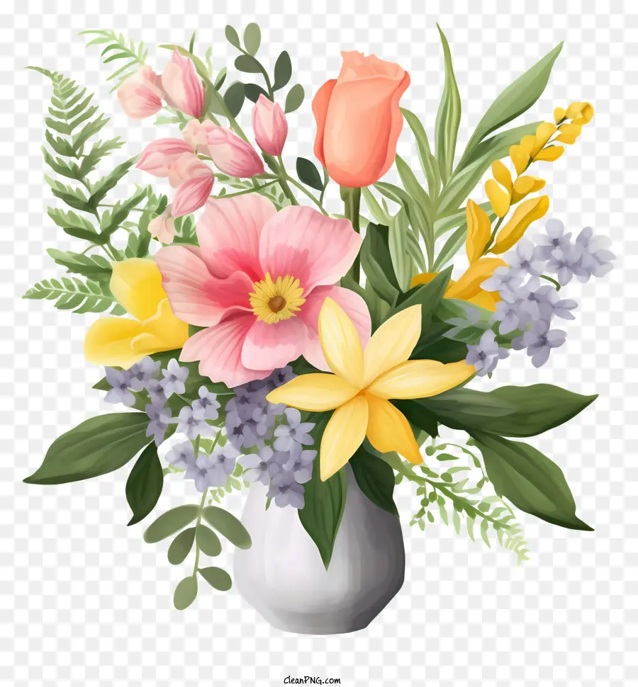 Arranjo Floral，Flores Coloridas PNG