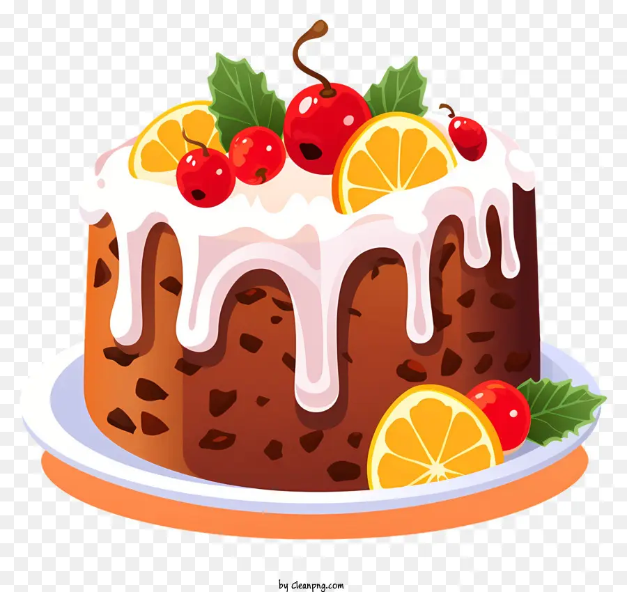 Fruit Cake，Geada Branca PNG