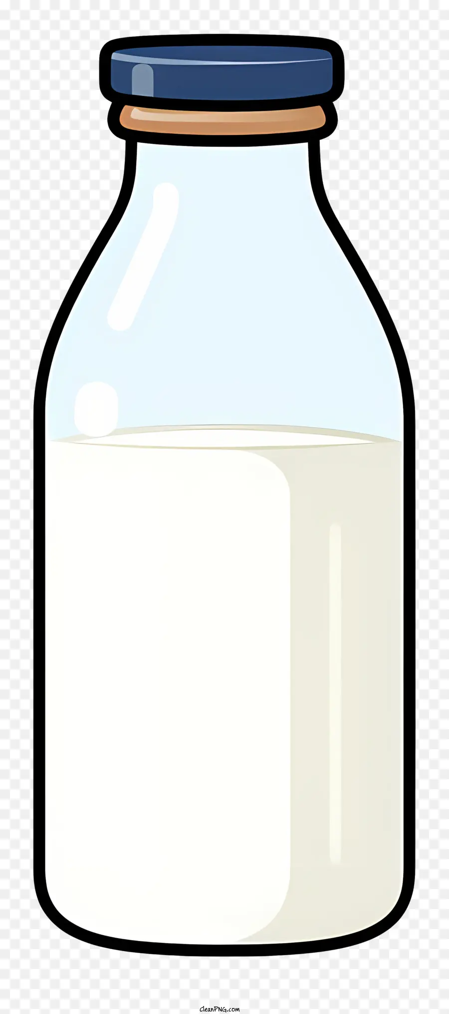 Frasco De Vidro Transparente，Garrafa De Leite PNG