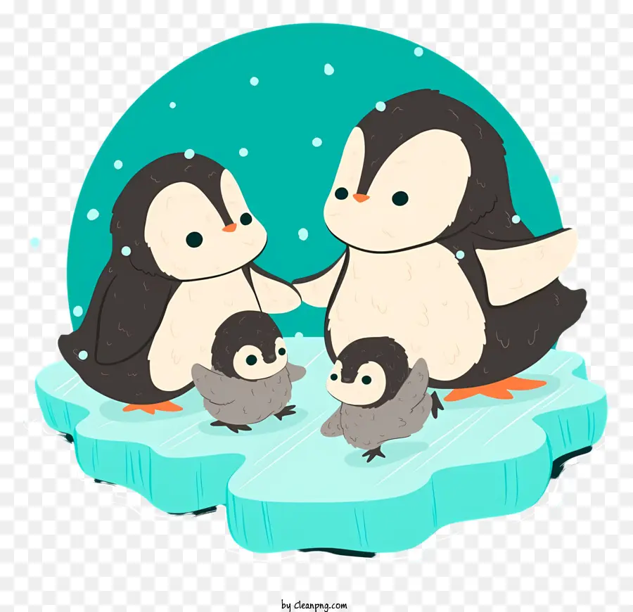 Pinguins，Bloco De Gelo PNG
