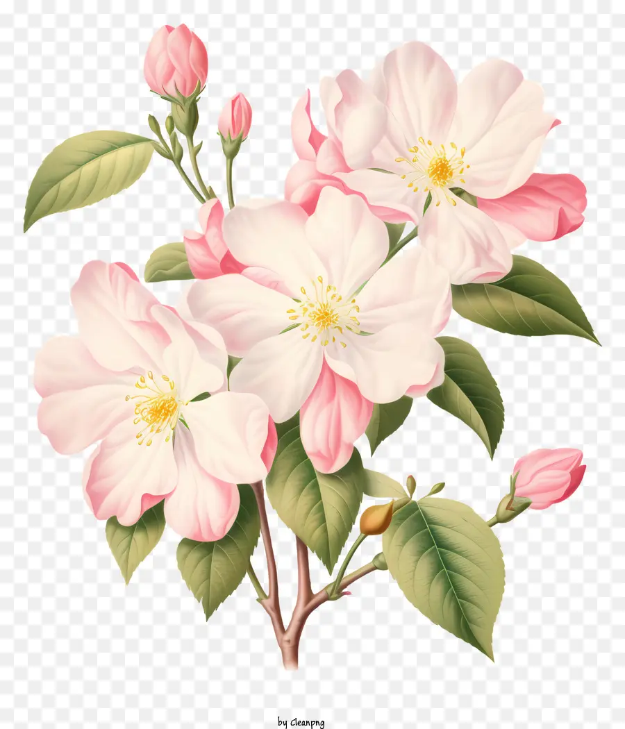 Flor Branca，Flores Rosa PNG