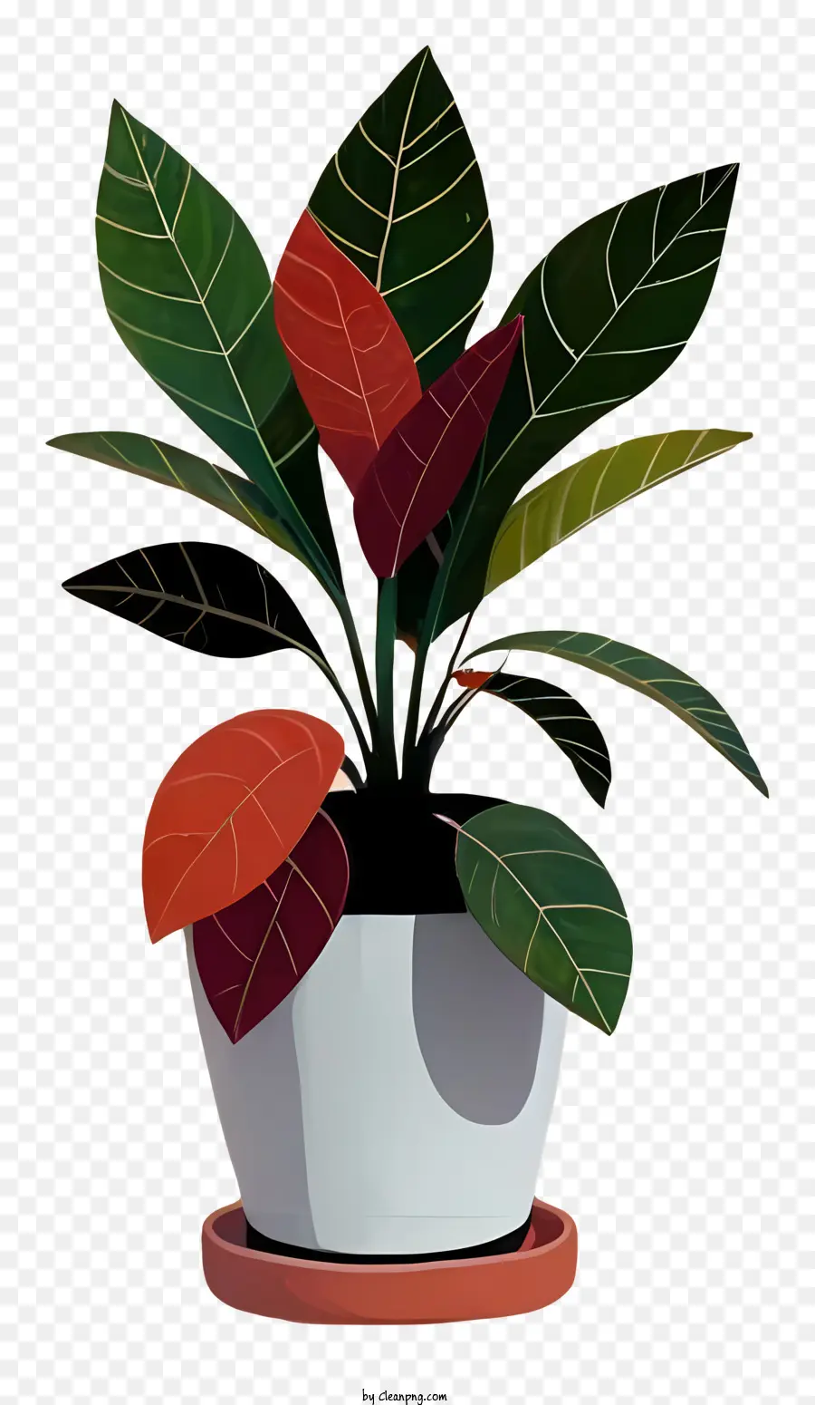 Planta Em Vaso，Folhas PNG