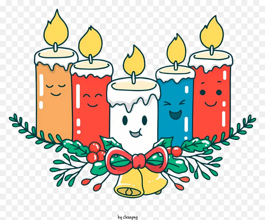 Velas De Desenho Animado，Velas Sorridentes PNG