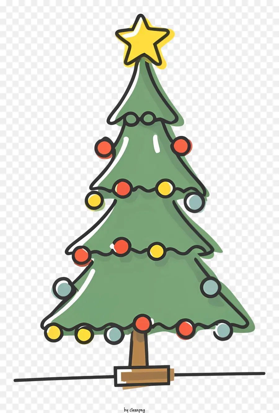 árvore De Natal，Luzes Multicoloridas PNG