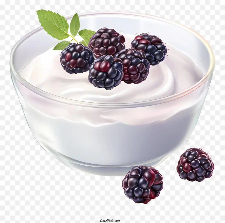 Blackberry Yogurt，Blackberries Frescas PNG
