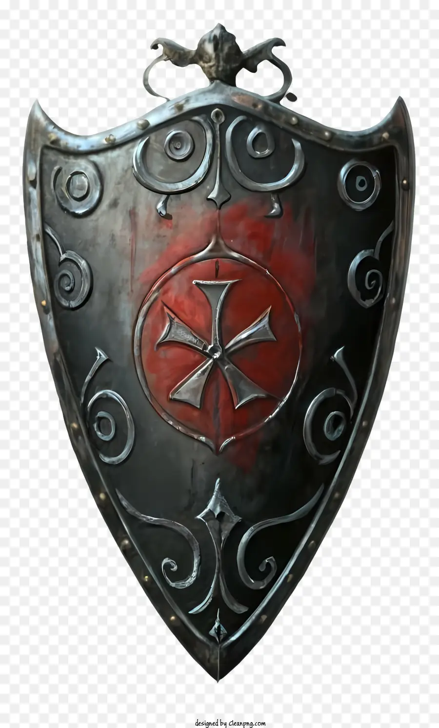 Medieval Escudo，Cruz Vermelha PNG
