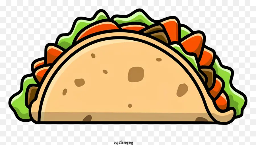 Taco Dos Desenhos Animados，Taco De Papel PNG