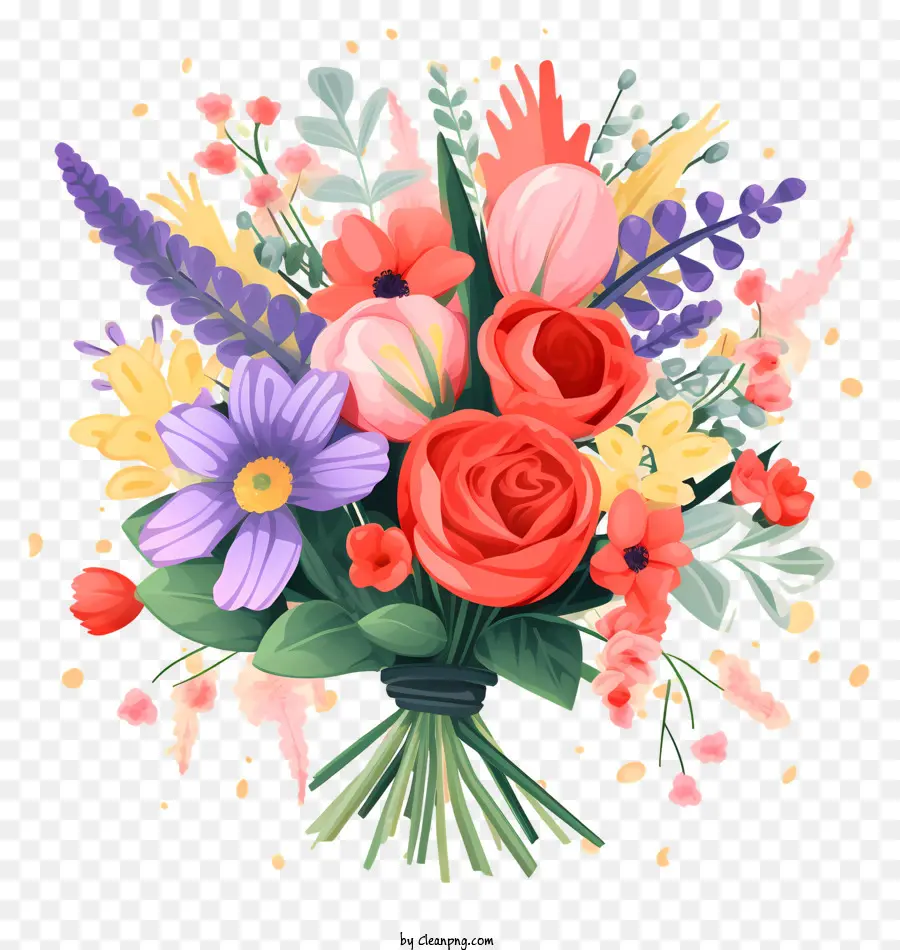 Palavras Chave Bouquet，Flores Coloridas PNG