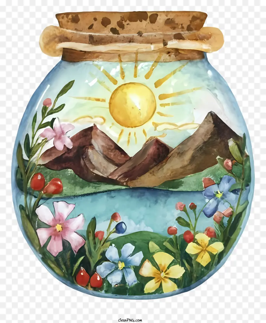 Pintura Em Aquarela，Jar PNG