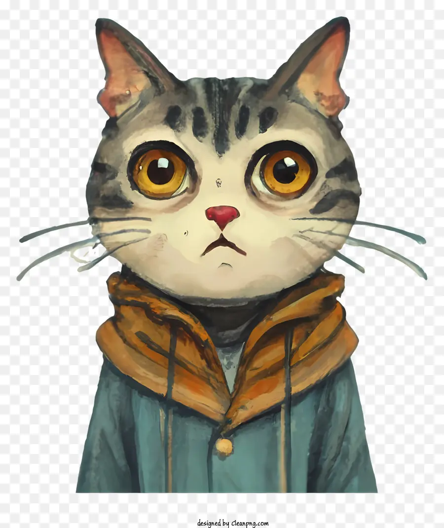 Gato Na Jaqueta，Gato Inclinado PNG