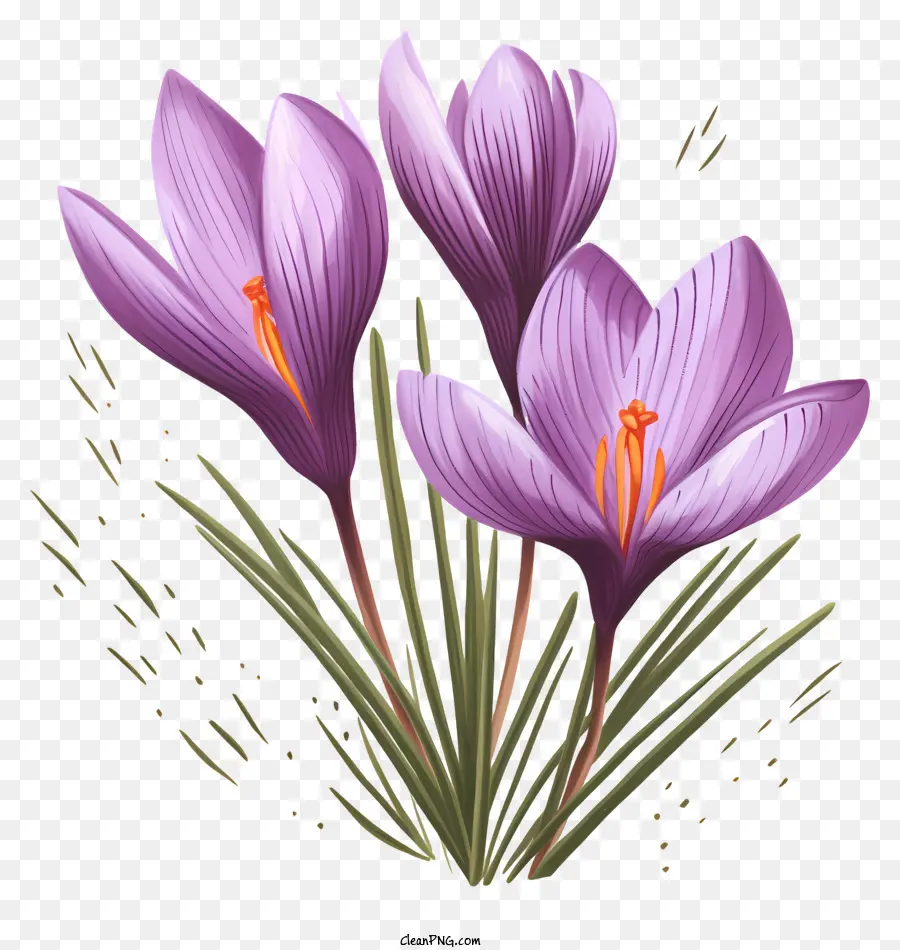 Roxo Crocus，Flor PNG