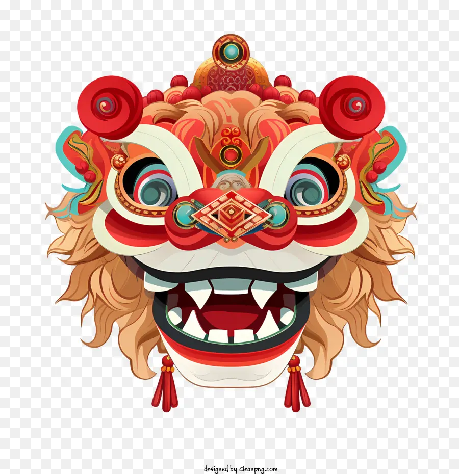 Cabeça De Dança De Leão Chinesa，Cabeça De Leão Chinesa PNG