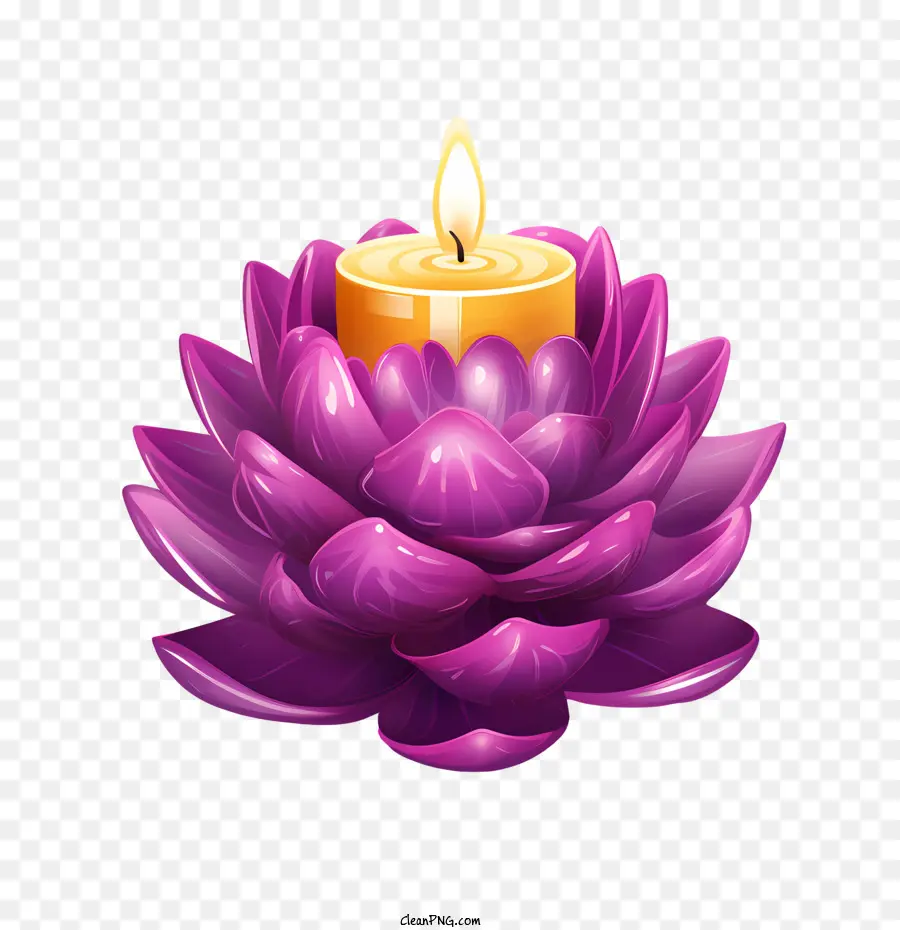 Flor De Lótus De Vela，Lotus PNG