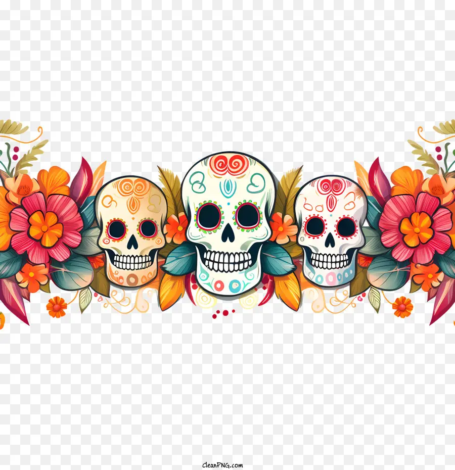 Dia Dos Mortos，Crânios PNG