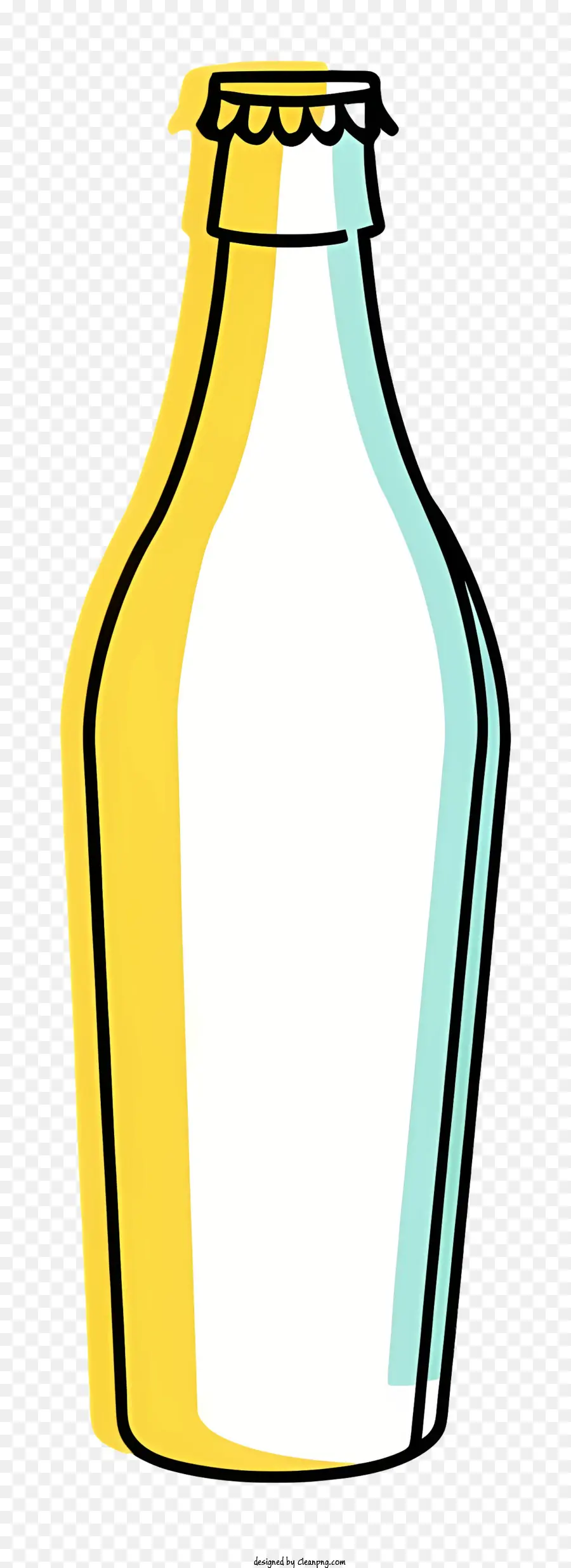 Garrafa De Vidro，Boné Amarelo PNG