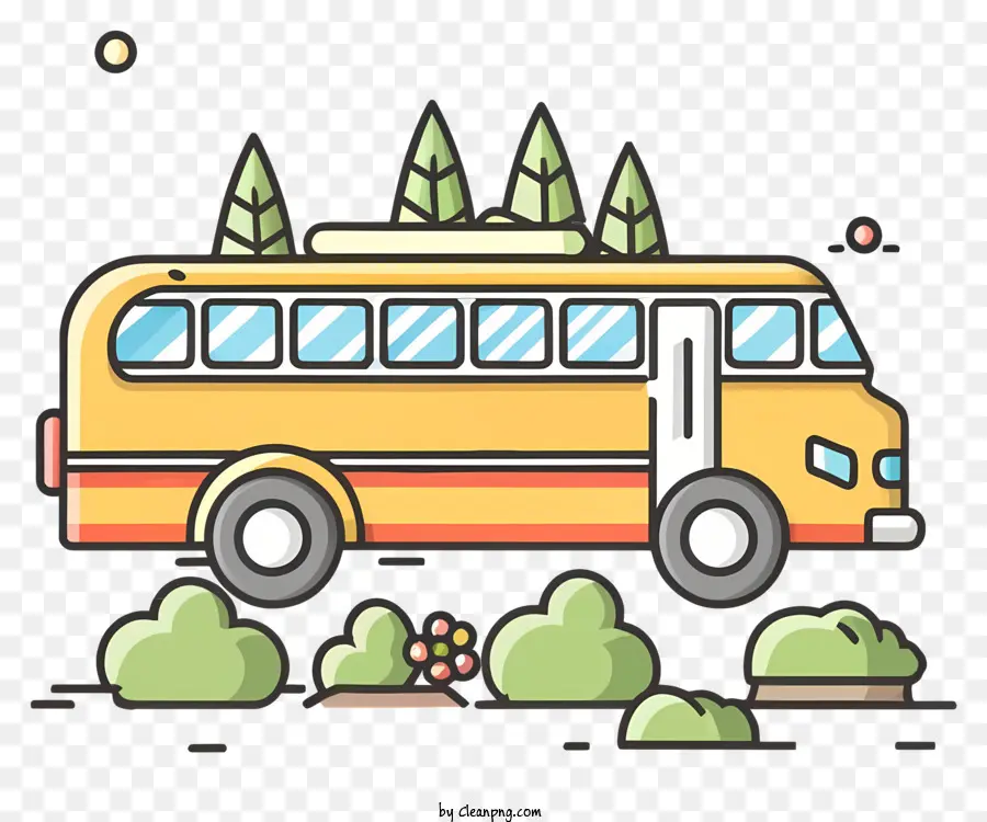 ônibus Escolar，O Crescimento Da árvore PNG