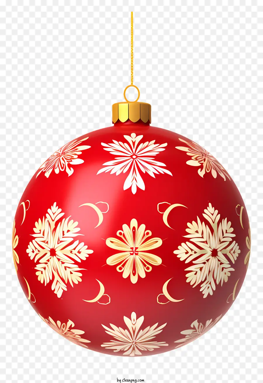 Enfeite De Natal，Bola Vermelha E Branca PNG