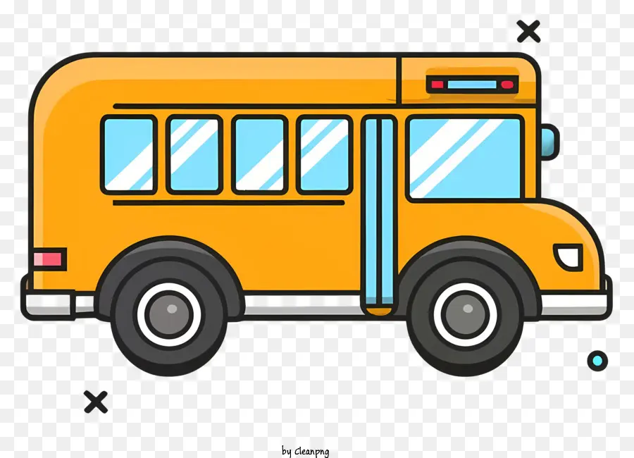 ônibus Escolar，Azul Corpo PNG