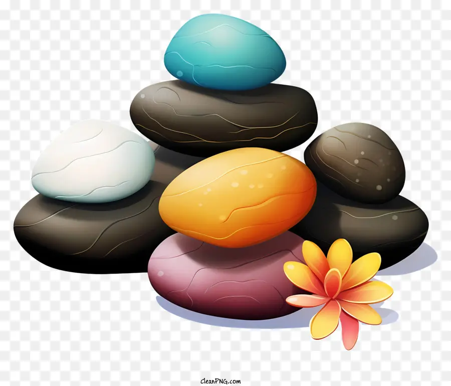 Pedras Coloridas，Flor PNG