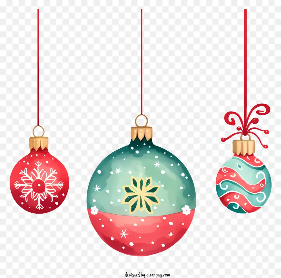 Enfeites De Natal，Decorações Coloridas PNG