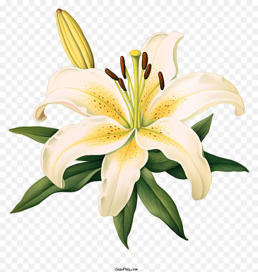 Flor Do Lírio，Lírio Branco PNG