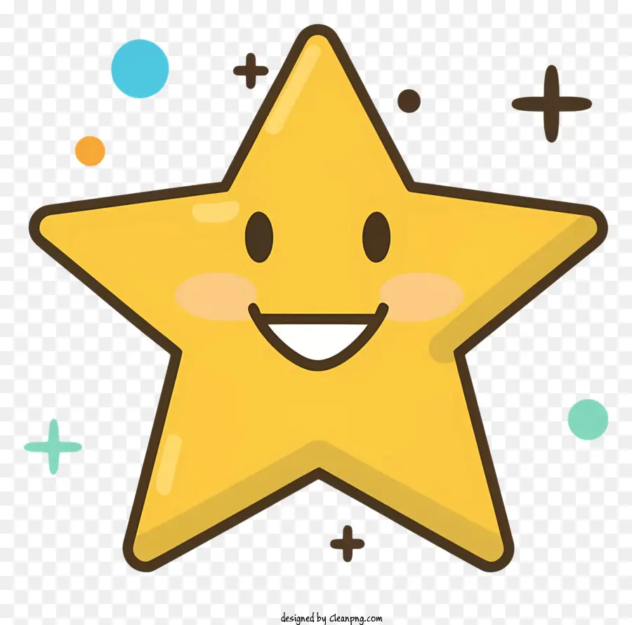 Sorrindo Estrelas，Estrela Amarela PNG