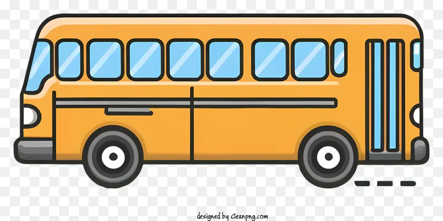 ônibus Escolar，Amarelo PNG
