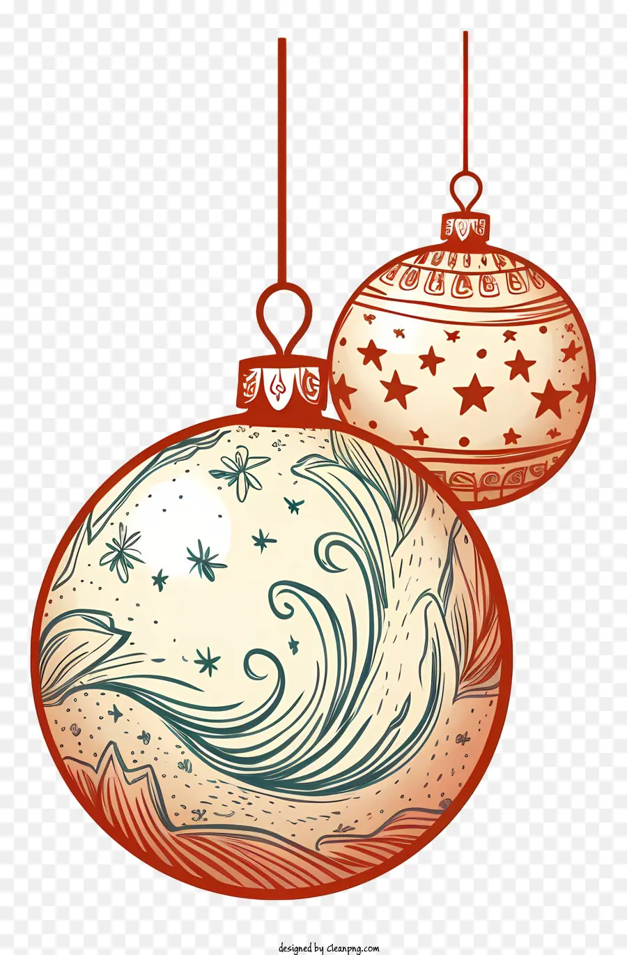 Bolas De Natal Ornamentais，Decorações Do Feriado PNG