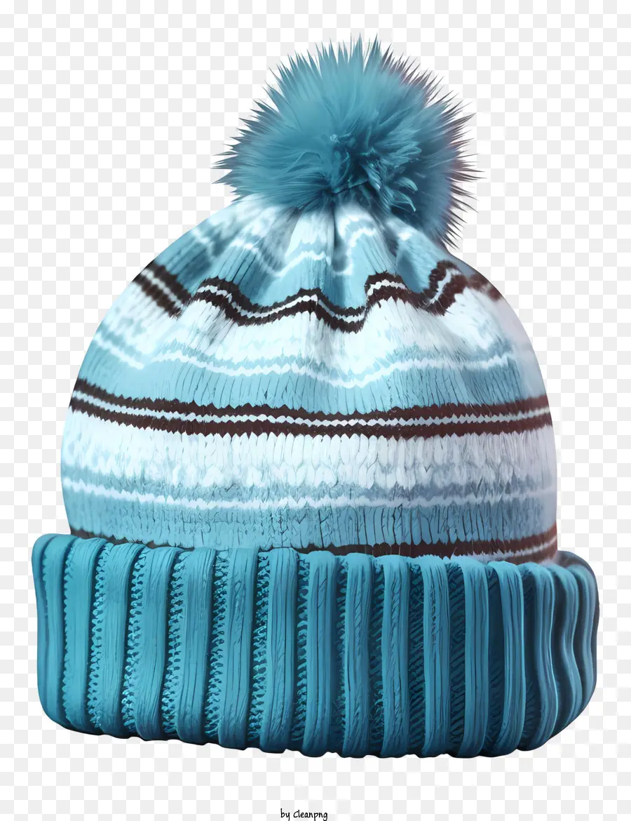Chapéu De Malha Azul，Faixa Marrom PNG