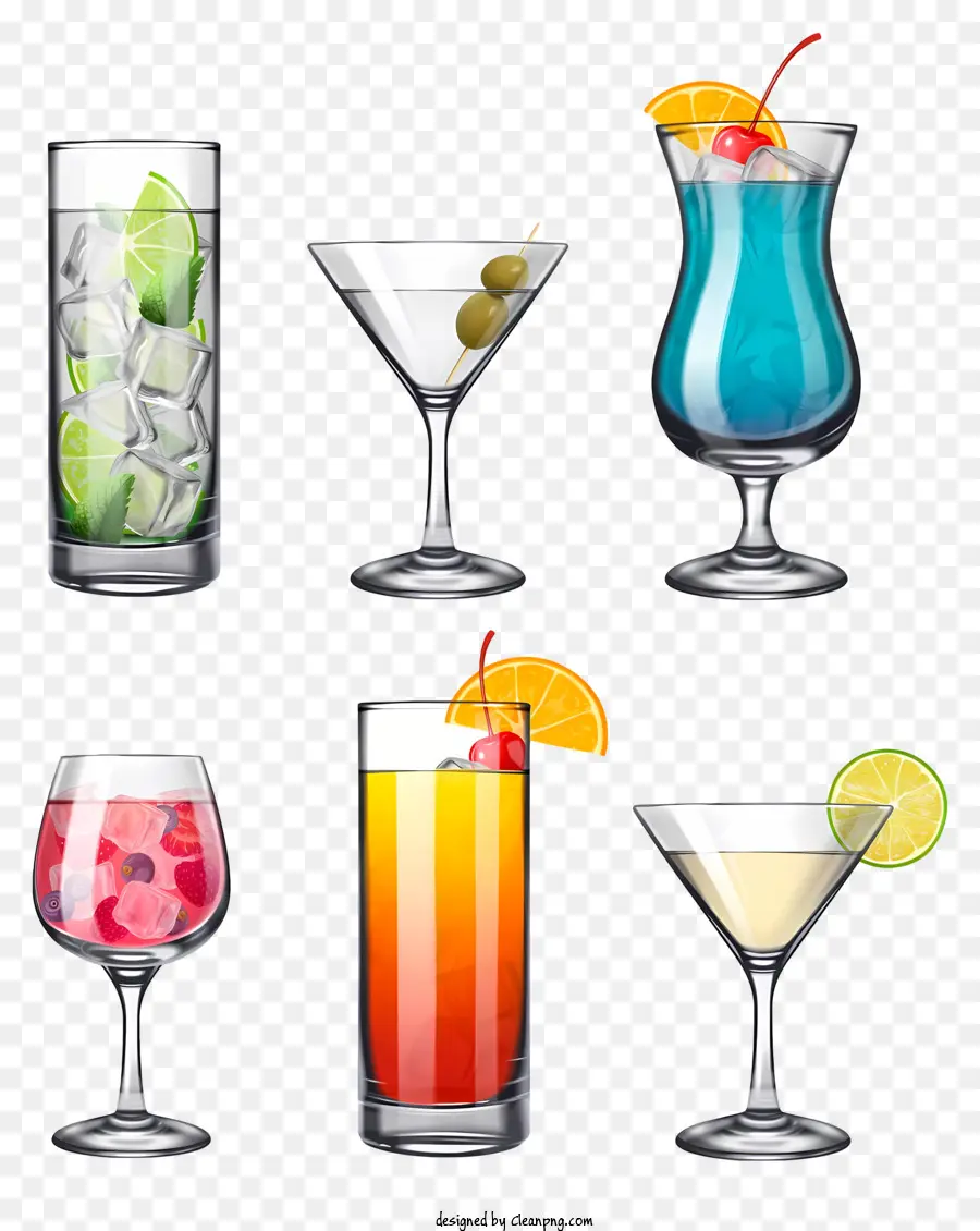 Cocktails，óculos PNG