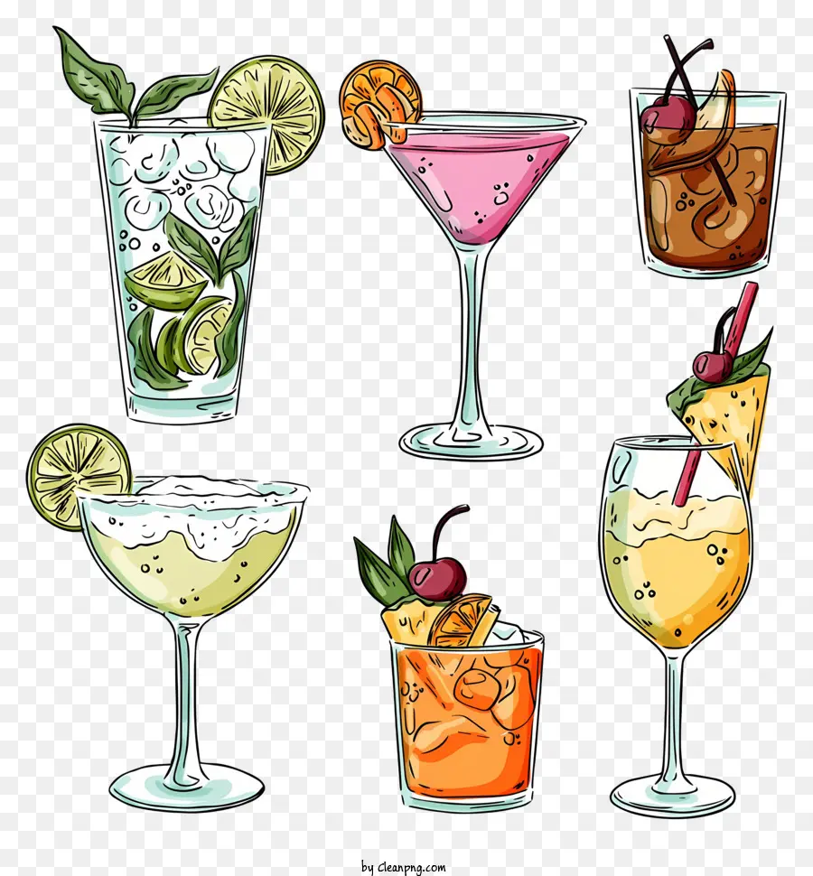 Cocktails，Bebidas Azedas PNG