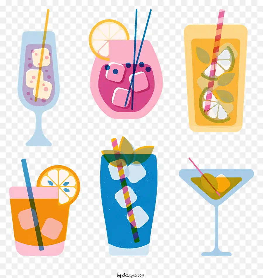 Cocktails，Bebidas PNG
