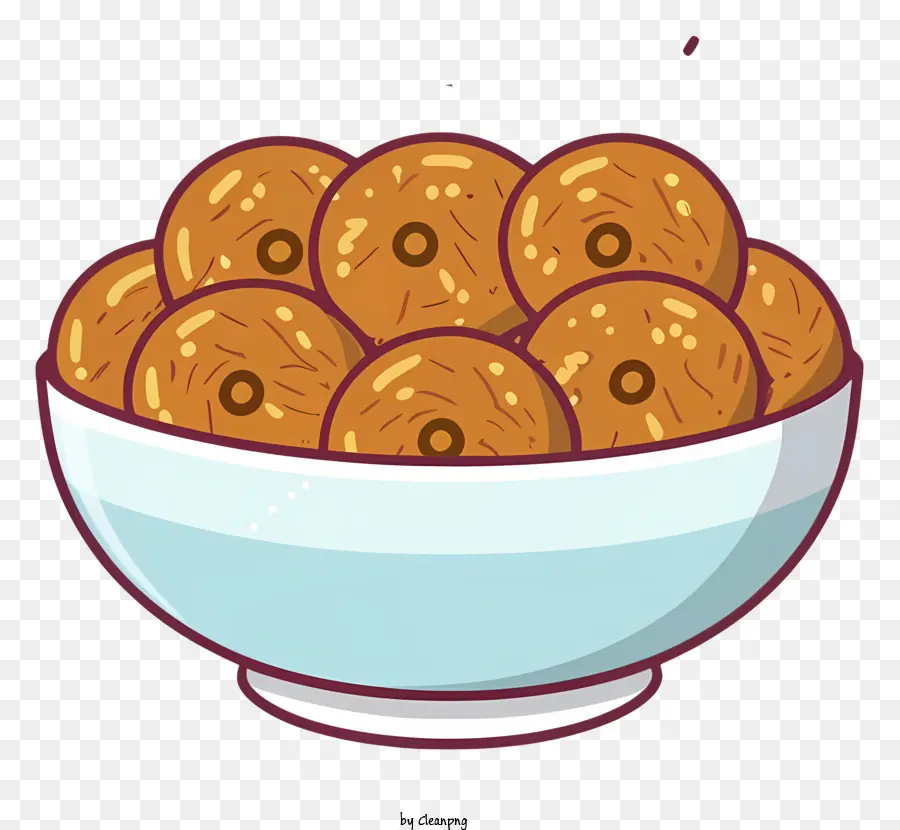 Donuts De Desenhos Animados，Azul Tigela PNG