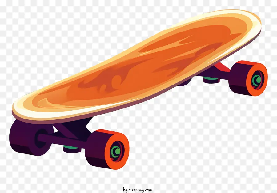 Laranja Skate，Rodas Pretas PNG