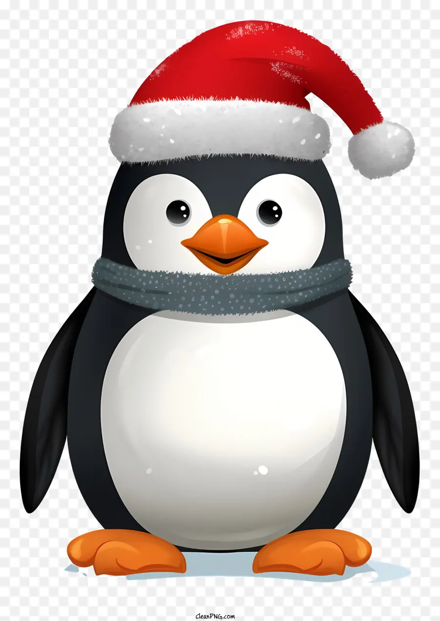 Pinguim，Chapéu De Papai Noel PNG