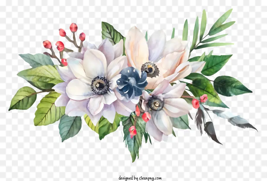 Arranjo Floral，Flores Brancas PNG