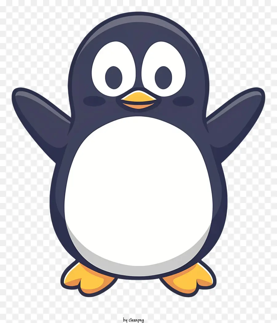 Pinguim Bonito，Camisola Azul De Gola Alta PNG