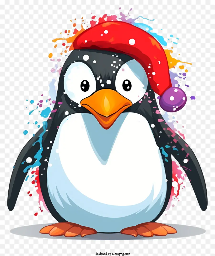 Penguin，Chapéu De Papai Noel PNG