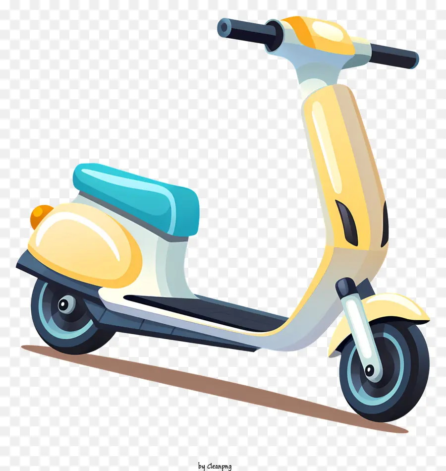 Scooter Elétrico，Scooter Amarelo E Azul PNG