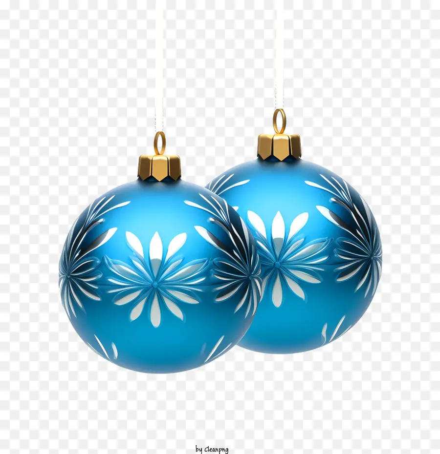 Bola De Natal，Azul Enfeites De Natal PNG