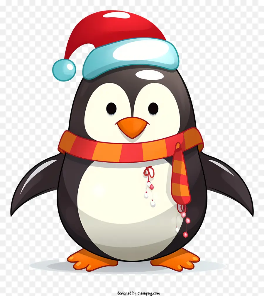Pinguim Bonito，Lenço Vermelho PNG