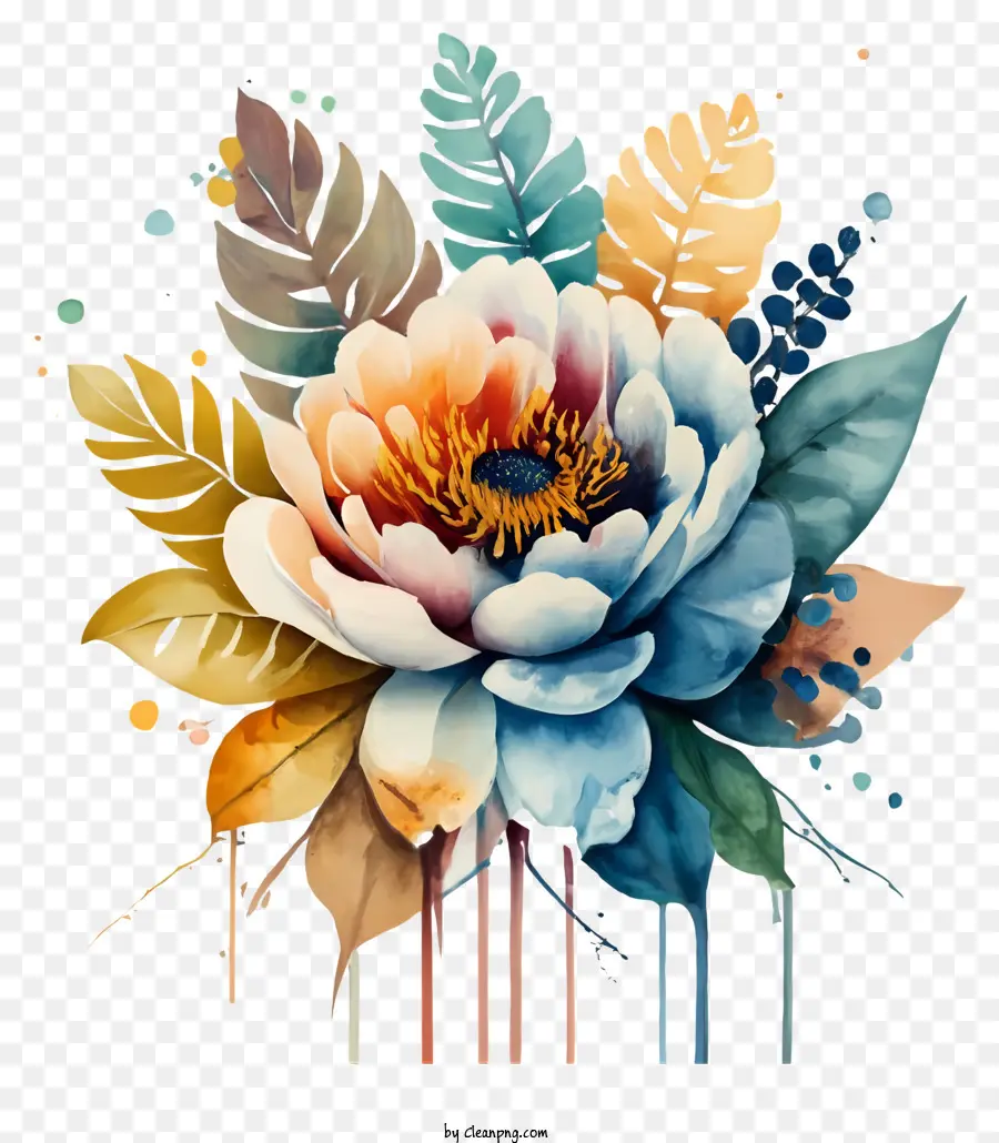 Arranjo Floral，Flores Coloridas PNG