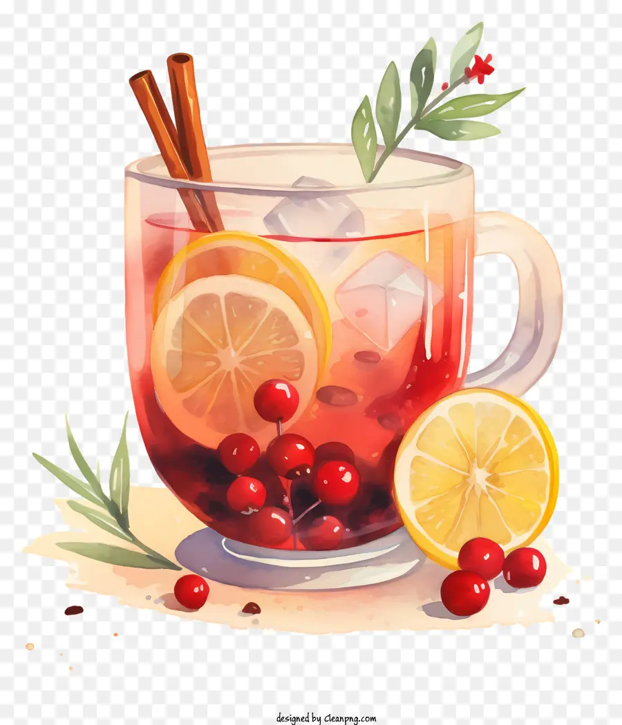 Chá Vermelho，Chá Com Sabor De Cranberry PNG