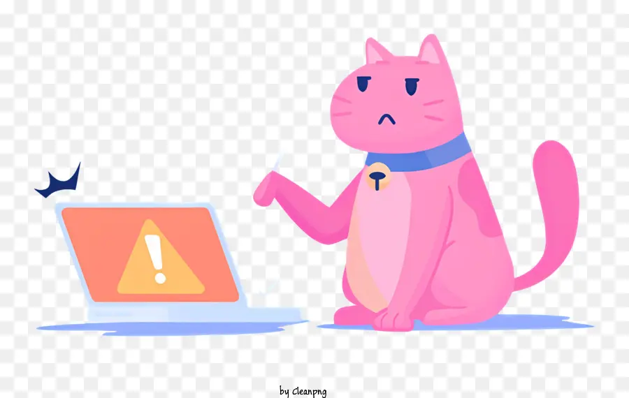 Gato Dos Desenhos Animados，Computador Portátil PNG