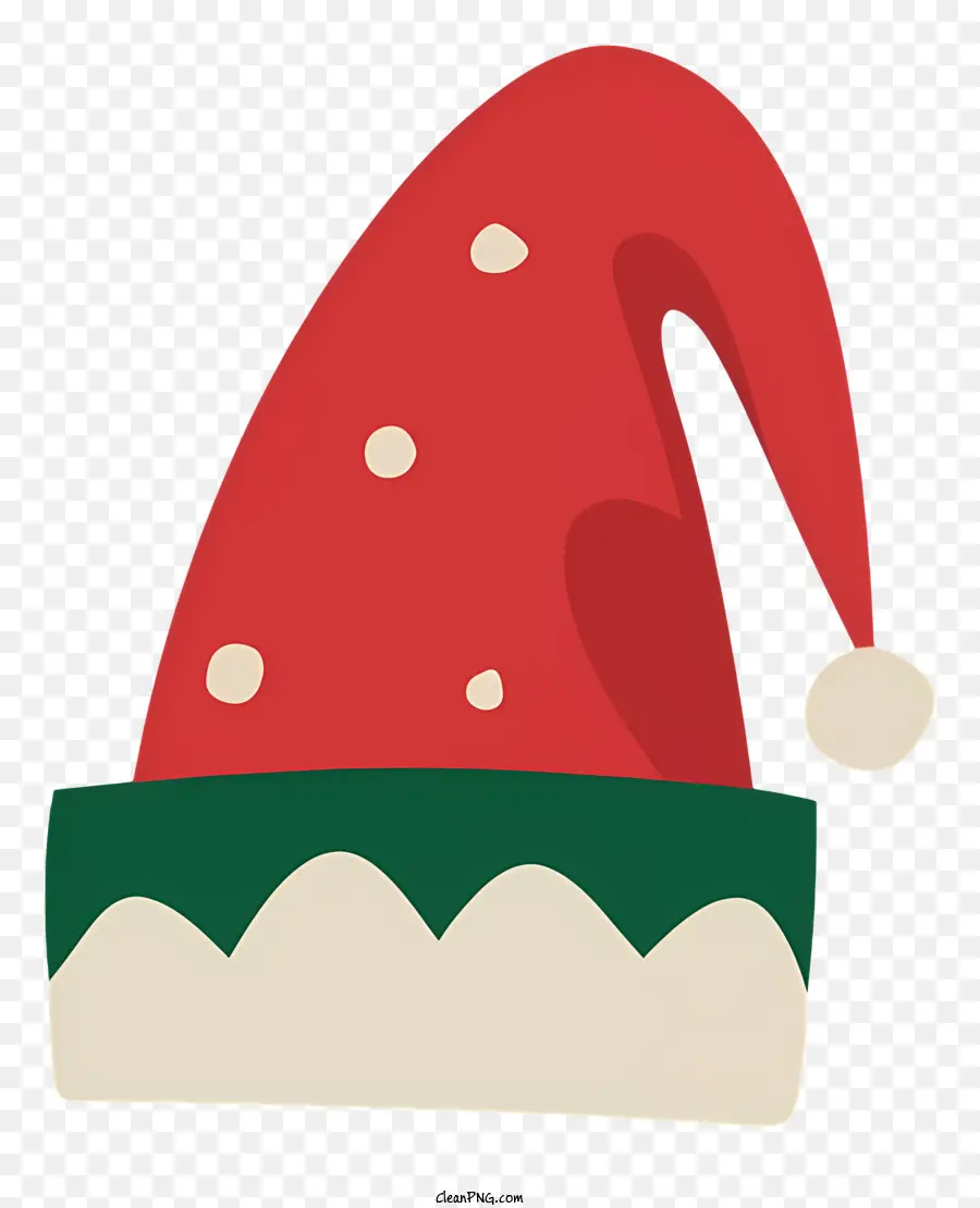 Chapéu De Papai Noel，Vermelho E Chapéu Branco PNG