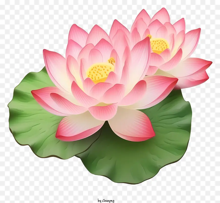 Flores De Lótus Rosa，Lotus Pond PNG