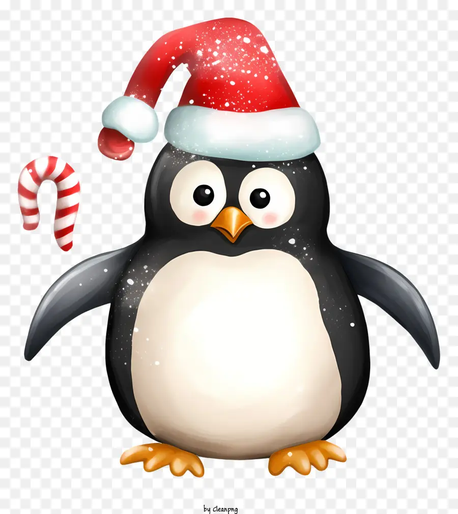 Penguin，Papai Noel Hat PNG